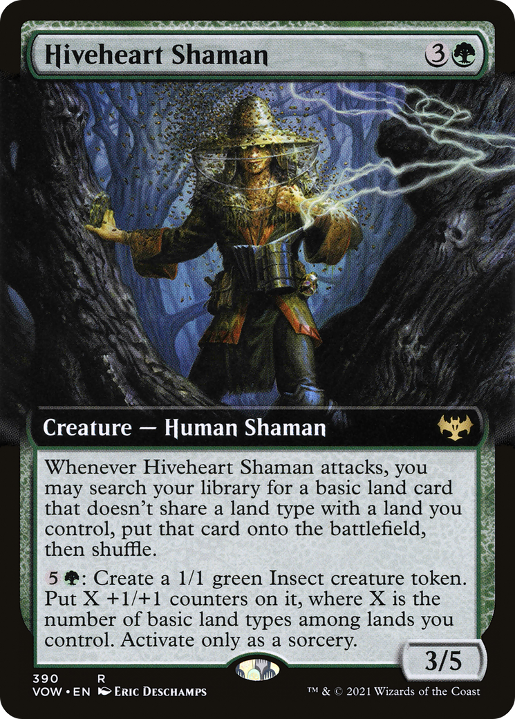 Hiveheart Shaman (Extended Art) (VOW-390)  Foil - Innistrad: Crimson Vow: (Extended Art)