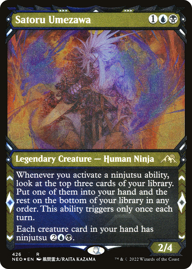 Satoru Umezawa (NEO-426)  Etched Foil - Kamigawa: Neon Dynasty: (Showcase)