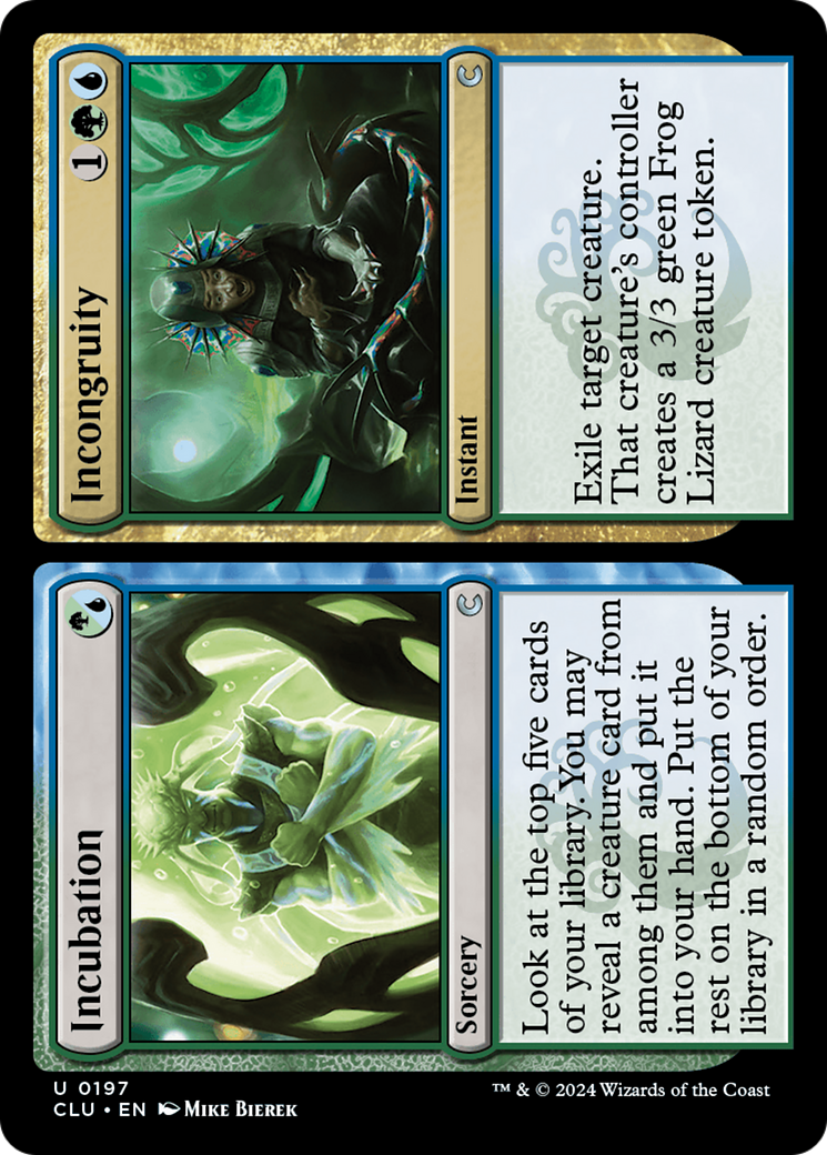 Incubation // Incongruity (CLU-197)  - Ravnica: Clue Edition