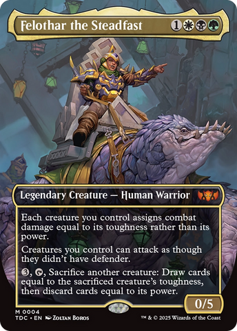 Felothar the Steadfast (Borderless) (TDC-004)  - Commander: Tarkir: Dragonstorm