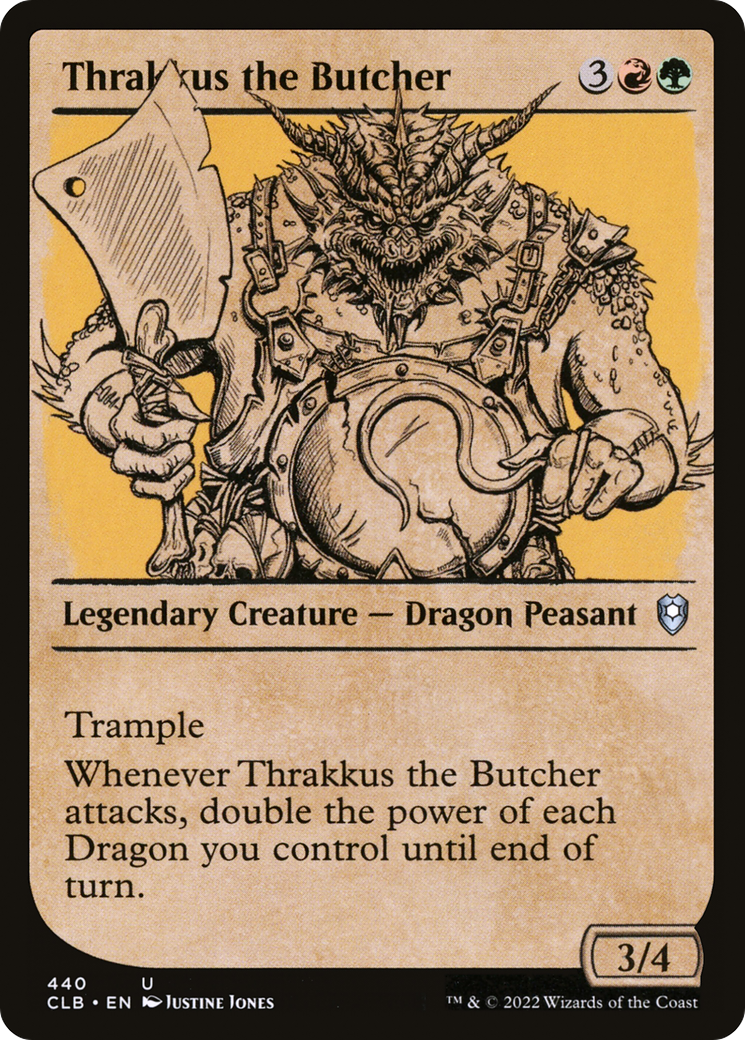 Thrakkus the Butcher (Showcase) (CLB-440)  Foil - Commander Legends: Battle for Baldur's Gate: (Showcase)