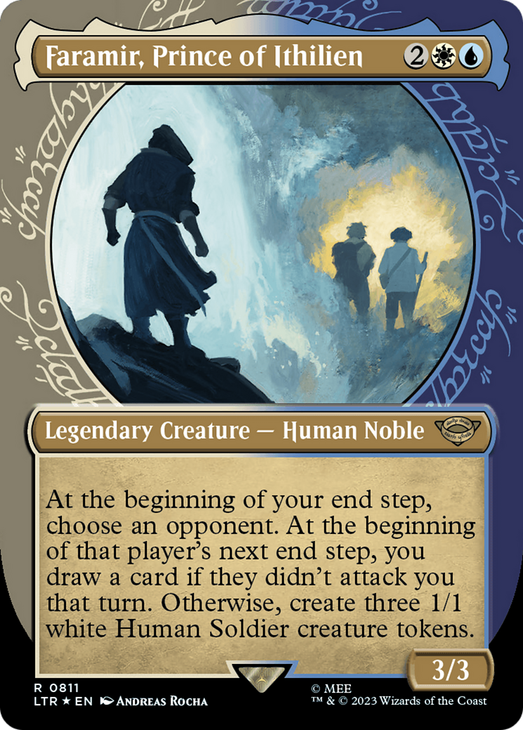 Faramir, Prince of Ithilien (Showcase) (Surge Foil) (LTR-811)  Foil - The Lord of the Rings: Tales of Middle-earth: (Showcase) (Borderless)