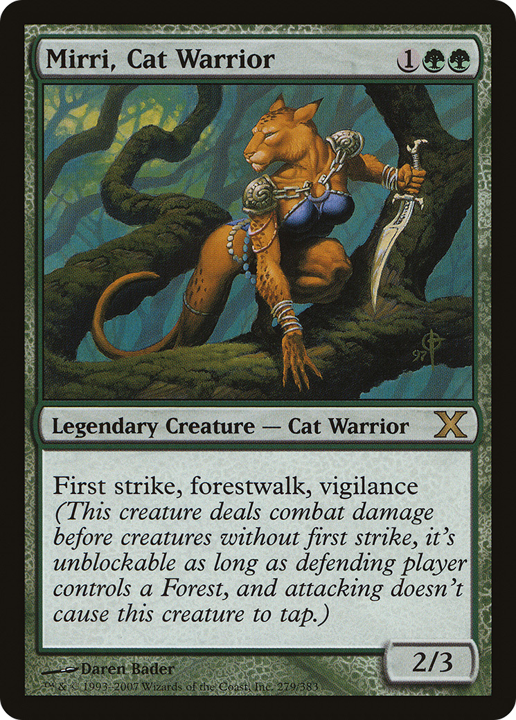 Mirri, Cat Warrior (10E-279)  - Tenth Edition