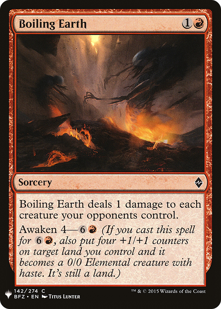 Boiling Earth (LIST-BFZ-142)  - The List