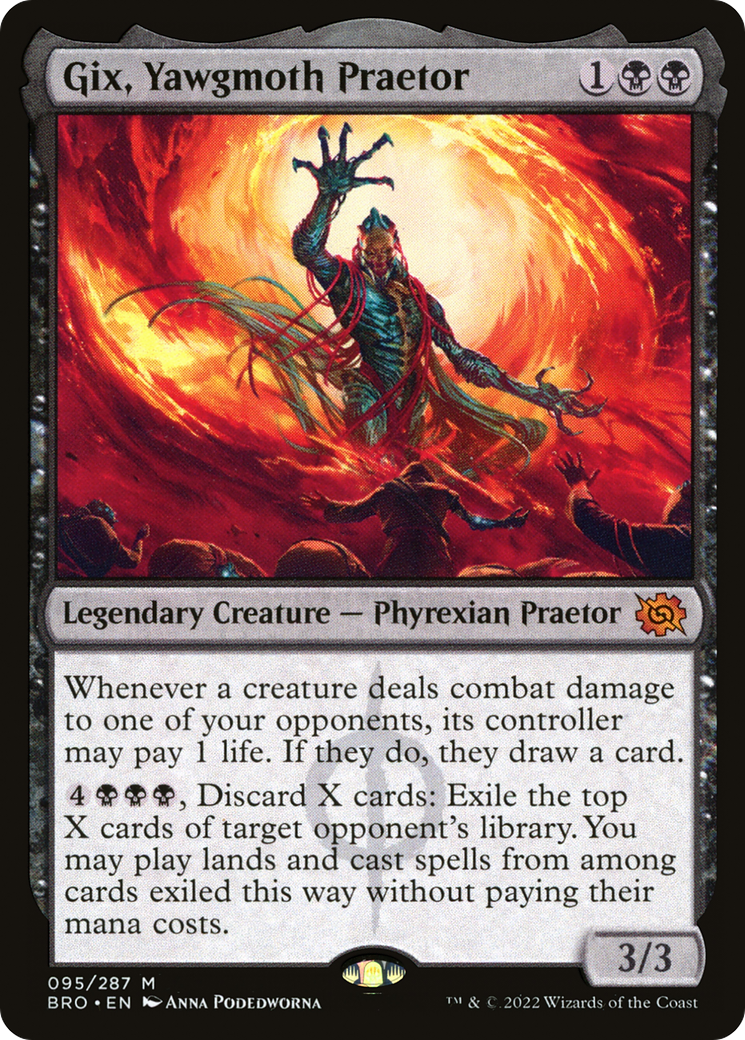 Gix, Yawgmoth Praetor (BRO-095)  Foil - The Brothers' War