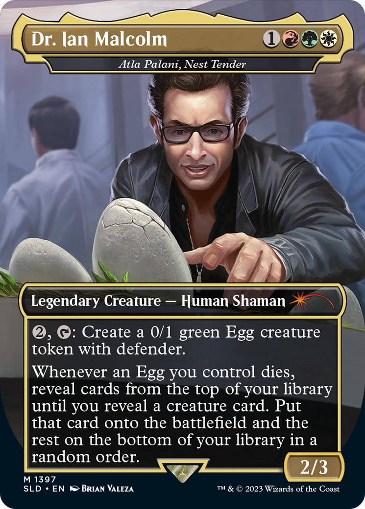 Dr. Ian Malcolm - Atla Palani, Nest Tender (SLD-1397)  - Secret Lair Drop / Dr. Ian Malcolm (Borderless)