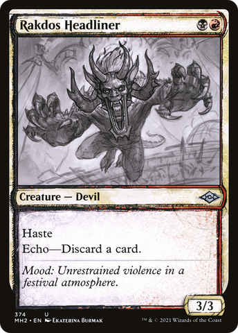 Rakdos Headliner (Showcase) (MH2-374)  - Modern Horizons 2: (Showcase)