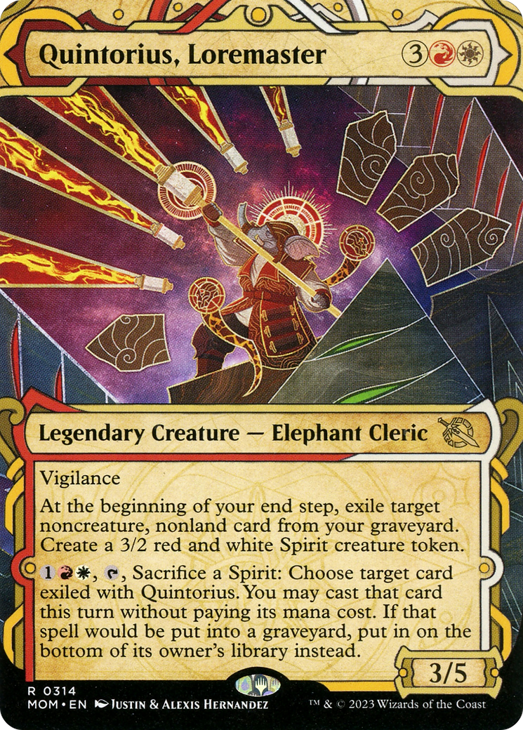 Quintorius, Loremaster (Showcase) (MOM-314)  Foil - March of the Machine: (Showcase) (Borderless)