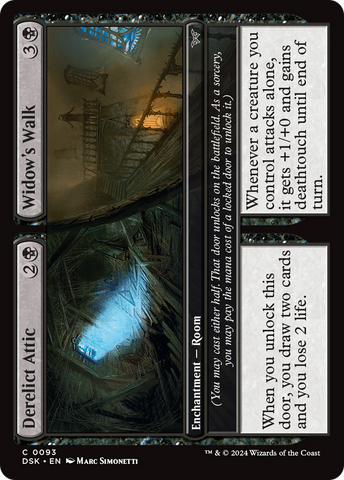 Derelict Attic // Widow's Walk (DSK-093)  - Duskmourn: House of Horror