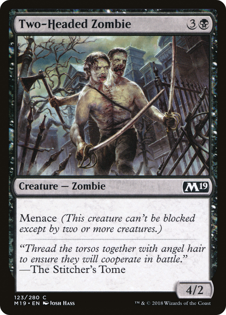 Two-Headed Zombie (M19-123)  - Core Set 2019