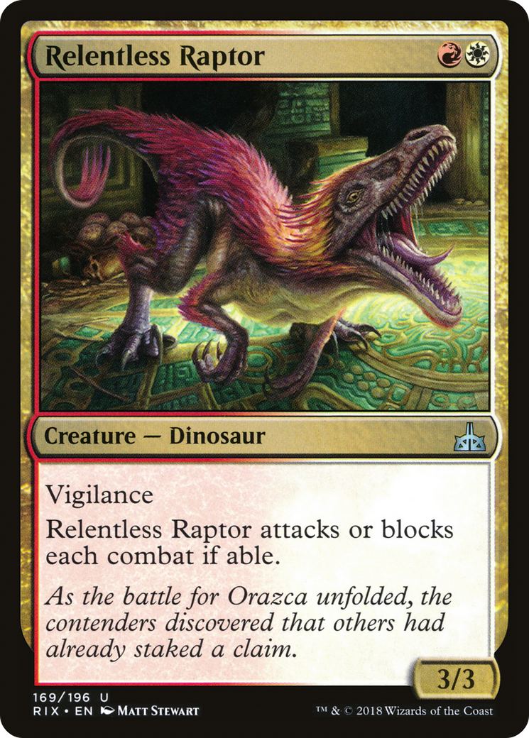 Relentless Raptor (RIX-169)  - Rivals of Ixalan