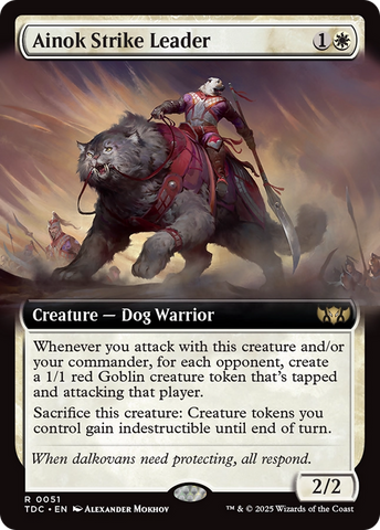 Ainok Strike Leader (Extended Art) (TDC-051) - Commander: Tarkir: Dragonstorm: (Extended Art)