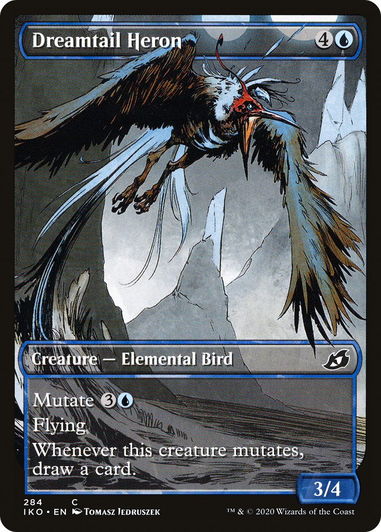 Dreamtail Heron (Showcase) (IKO-284)  Foil - Ikoria: Lair of Behemoths: (Showcase)