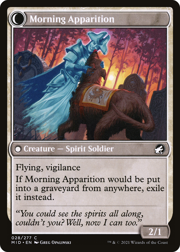 Mourning Patrol (MID-028) - Innistrad: Midnight Hunt: (Double Faced Transform) Foil