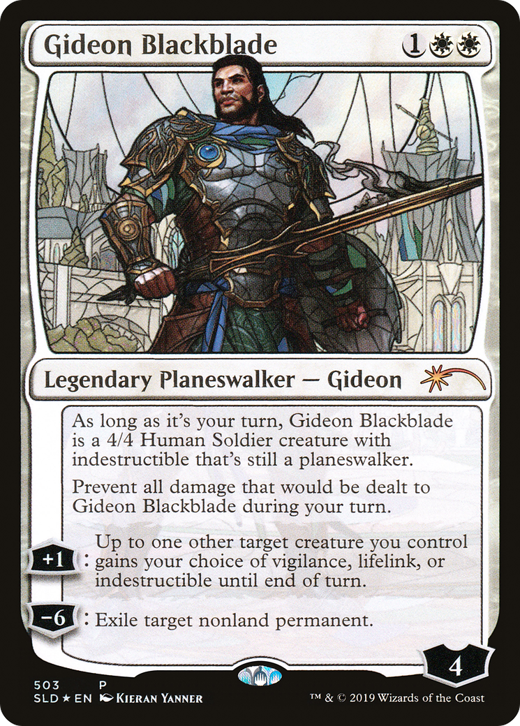 Gideon Blackblade (Stained Glass) (SLD-503)  Foil - Secret Lair Drop