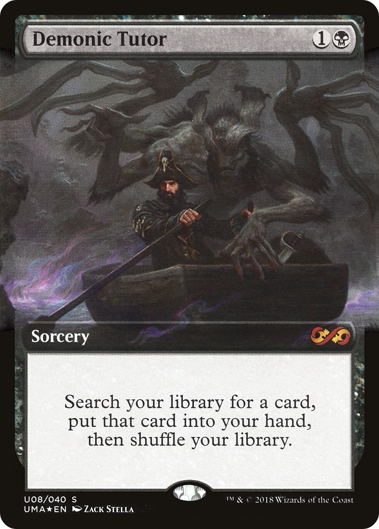 Demonic Tutor (UMA:BT-U08)  Foil - Ultimate Box Topper: (Extended Art)