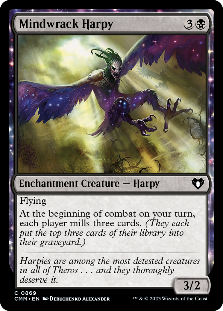 Mindwrack Harpy (CMM-869)  - Commander Masters: (enchantment)