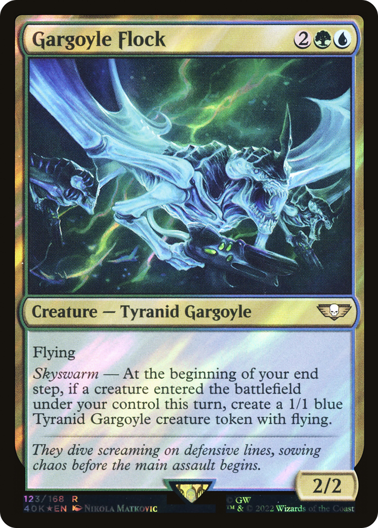 Gargoyle Flock (Surge Foil) (40K-123) - Warhammer 40,000 Commander Foil