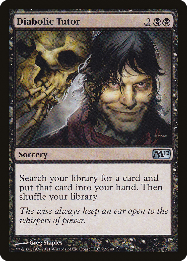 Diabolic Tutor (M12-092)  Foil - Magic 2012
