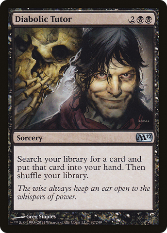 Diabolic Tutor (M12-092)  Foil - Magic 2012