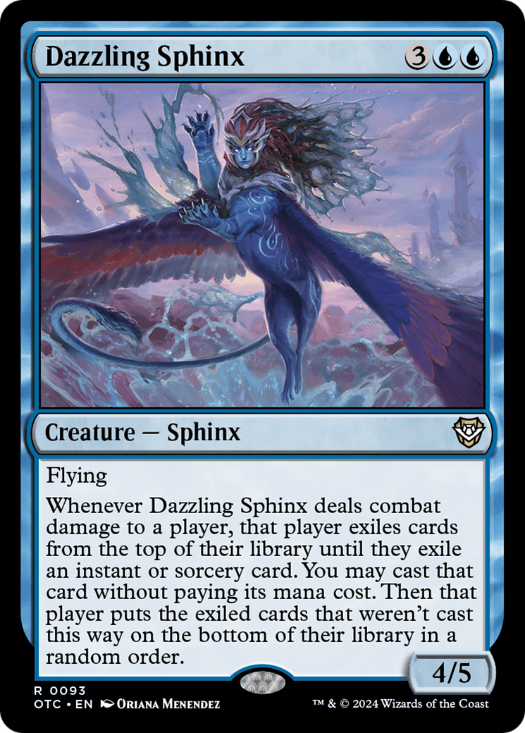 Dazzling Sphinx (OTC-093)  - Outlaws of Thunder Junction Commander