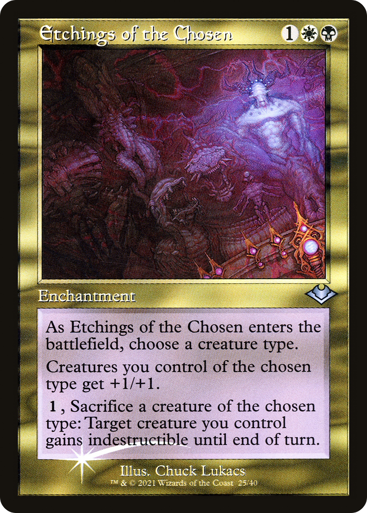 Etchings of the Chosen (Retro Frame) (MH1-025) - Modern Horizons 1 Timeshifts Foil
