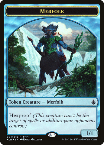 Merfolk // Treasure Double-sided Token [Friday Night Magic 2018]