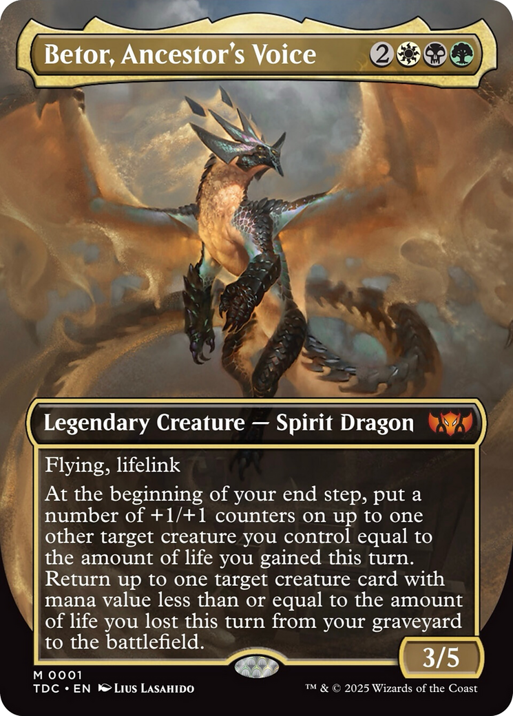 Betor, Ancestor's Voice (Borderless) (TDC-001)  Foil - Commander: Tarkir: Dragonstorm