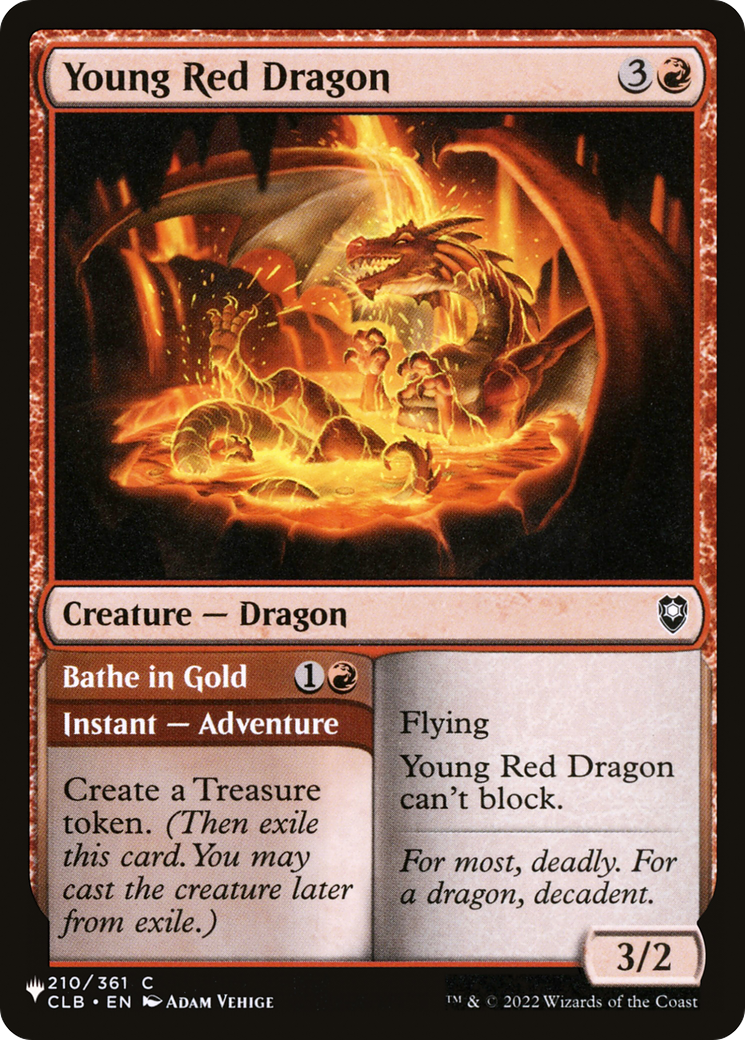 Young Red Dragon // Bathe in Gold (LIST-CLB-210)  - The List