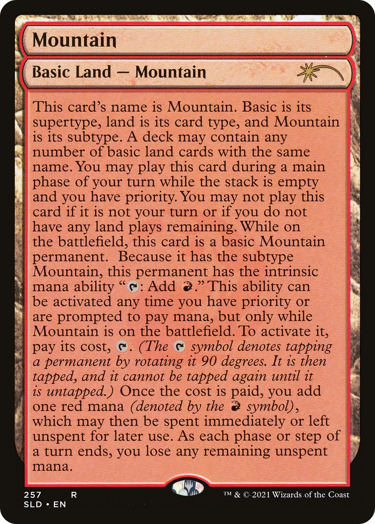 Mountain (257) (Full-Text Lands) (SLD-257)  Foil - Secret Lair Drop