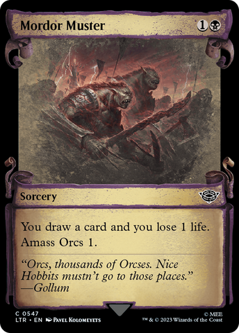 Mordor Muster (Showcase Scrolls) (LTR-547)  Foil - The Lord of the Rings: Tales of Middle-earth: (Showcase)