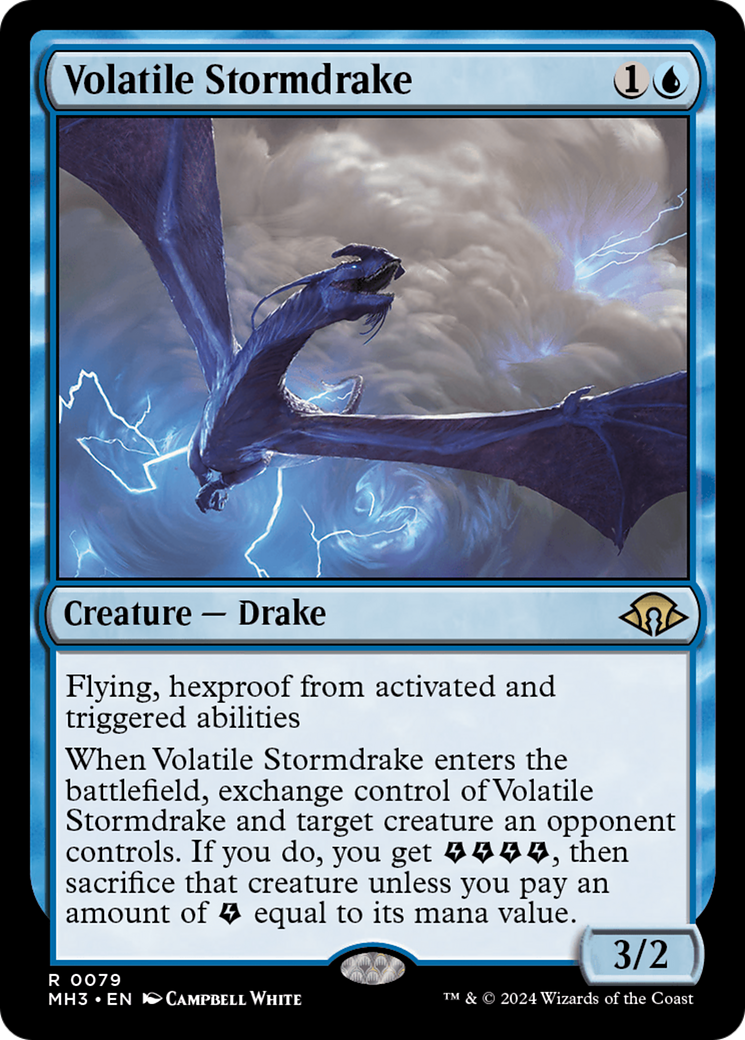 Volatile Stormdrake (MH3-079)  Foil - Modern Horizons 3