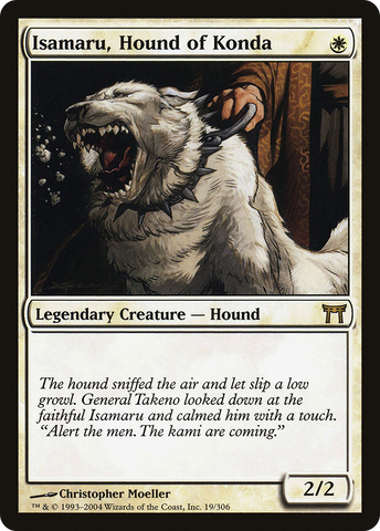 Isamaru, Hound of Konda (CHK-019)  Foil - Champions of Kamigawa
