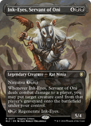 Ink-Eyes, Servant of Oni (Borderless) (BLC-077) - Bloomburrow Commander (Borderless)