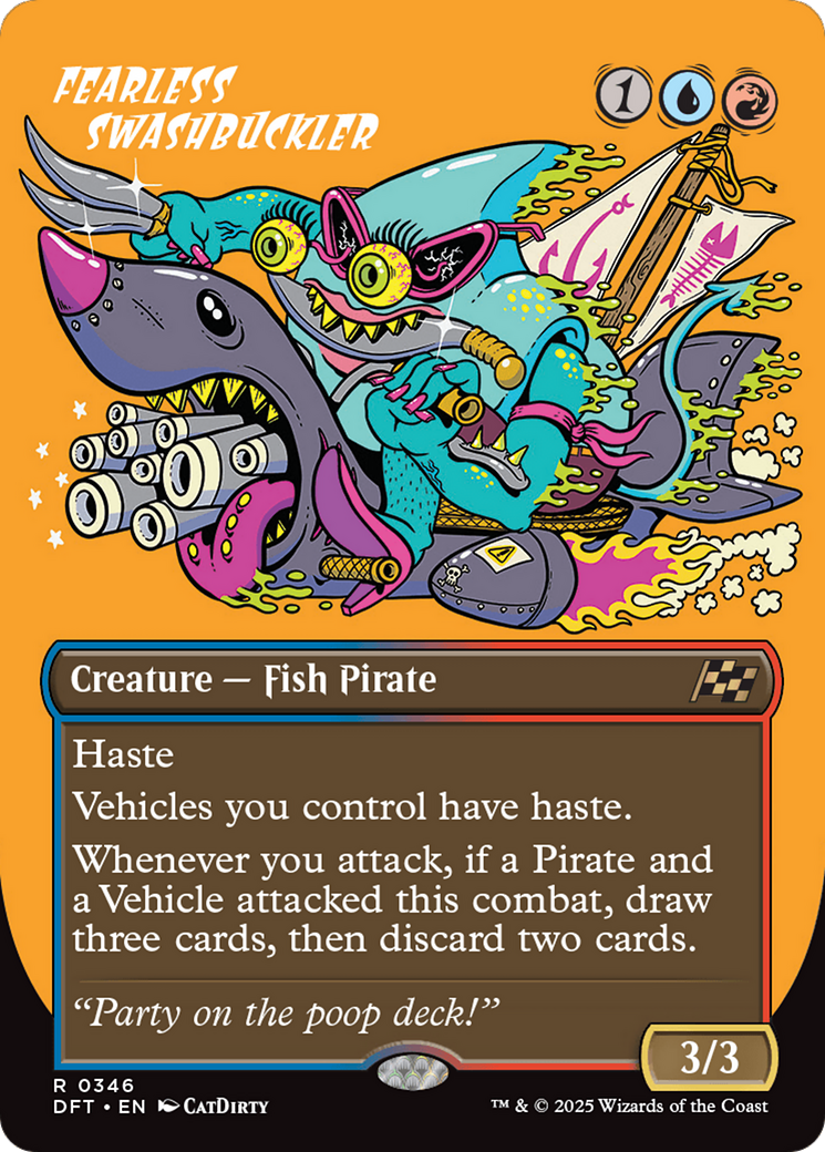 Fearless Swashbuckler (Borderless) (DFT-346)  Foil - Aetherdrift