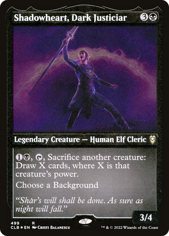Shadowheart, Dark Justiciar (CLB-499)  Etched Foil - Commander Legends: Battle for Baldur's Gate
