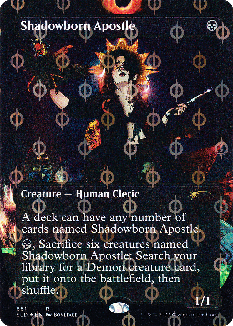 Shadowborn Apostle (681) (Step-and-Compleat Foil) (SLD-681)  Foil - Secret Lair Drop (Borderless)