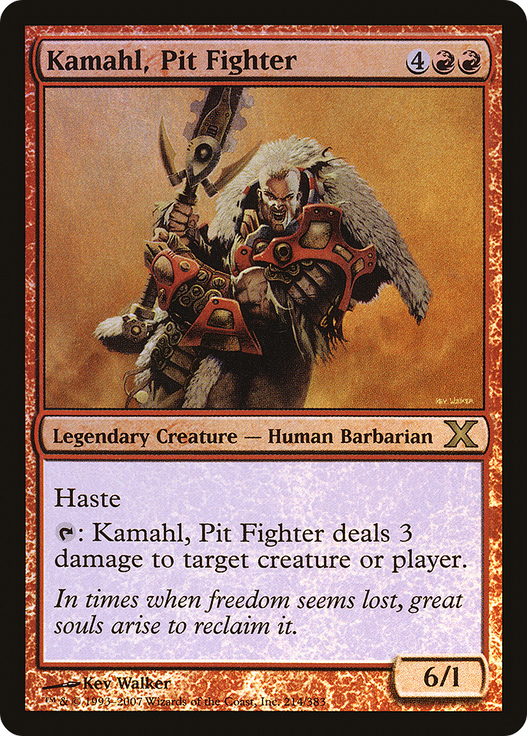 Kamahl, Pit Fighter (10E-214★)  Foil - Tenth Edition