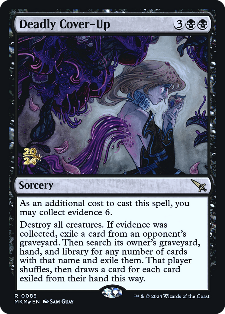 Deadly Cover-Up (PRE-083)  Foil - Murders at Karlov Manor Promos