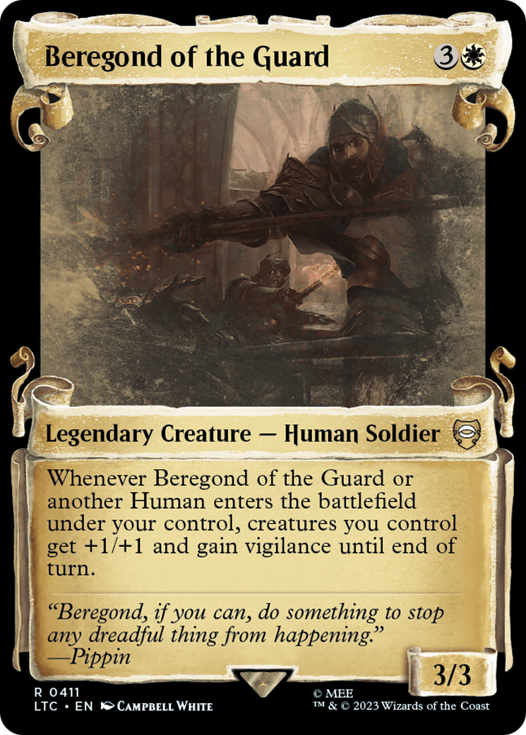 Beregond of the Guard (Showcase Scrolls) (LTC-411)  Foil - Tales of Middle-earth Commander: (Showcase)