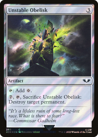 Unstable Obelisk (Surge Foil) [Universes Beyond: Warhammer 40,000]