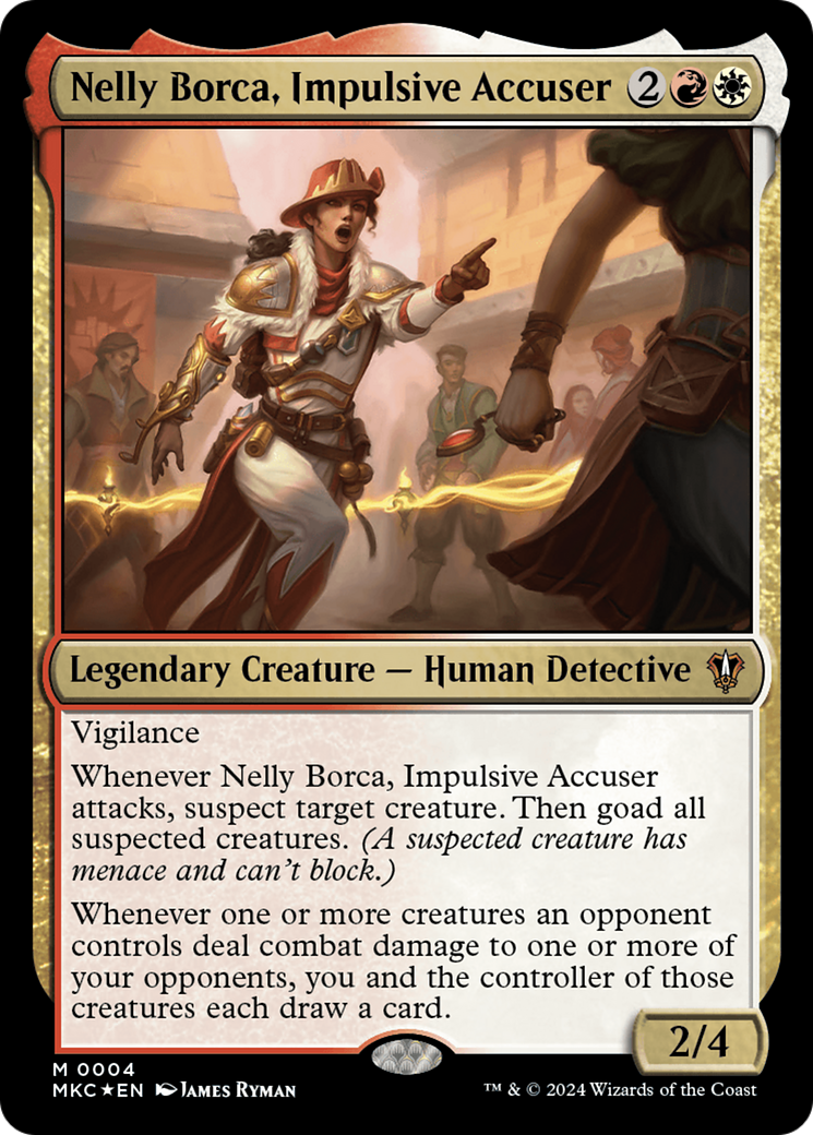 Nelly Borca, Impulsive Accuser (MKC-004)  Foil - Murders at Karlov Manor Commander