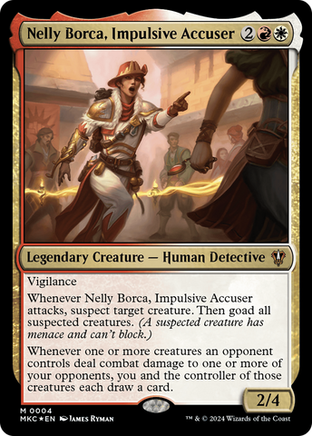 Nelly Borca, Impulsive Accuser (MKC-004)  Foil - Murders at Karlov Manor Commander