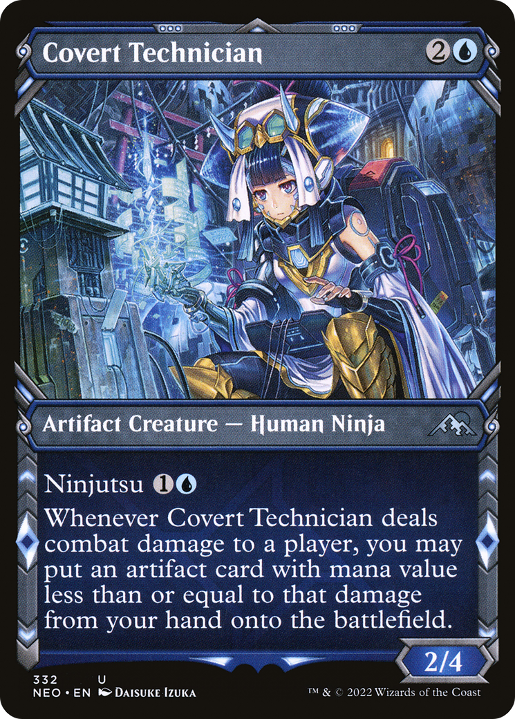Covert Technician (Showcase) (NEO-332)  Foil - Kamigawa: Neon Dynasty: (Showcase)