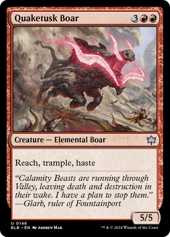 Quaketusk Boar (BLB-146)  - Bloomburrow