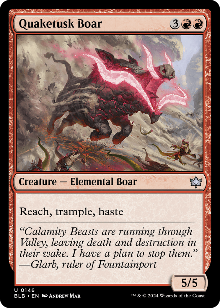 Quaketusk Boar (BLB-146)  Foil - Bloomburrow