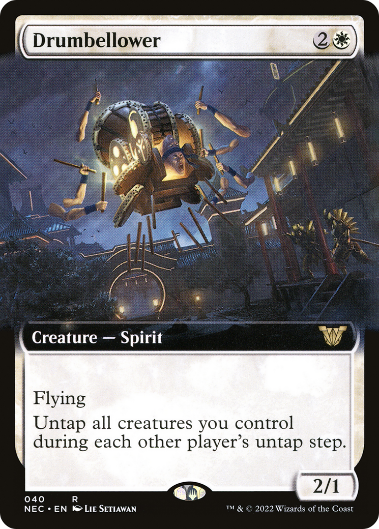 Drumbellower (Extended Art) (NEC-040)  - Neon Dynasty Commander: (Extended Art)