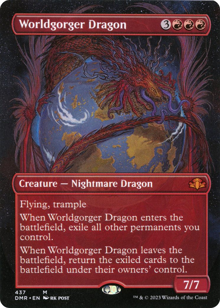 Worldgorger Dragon (Borderless) (DMR-437)  - Dominaria Remastered