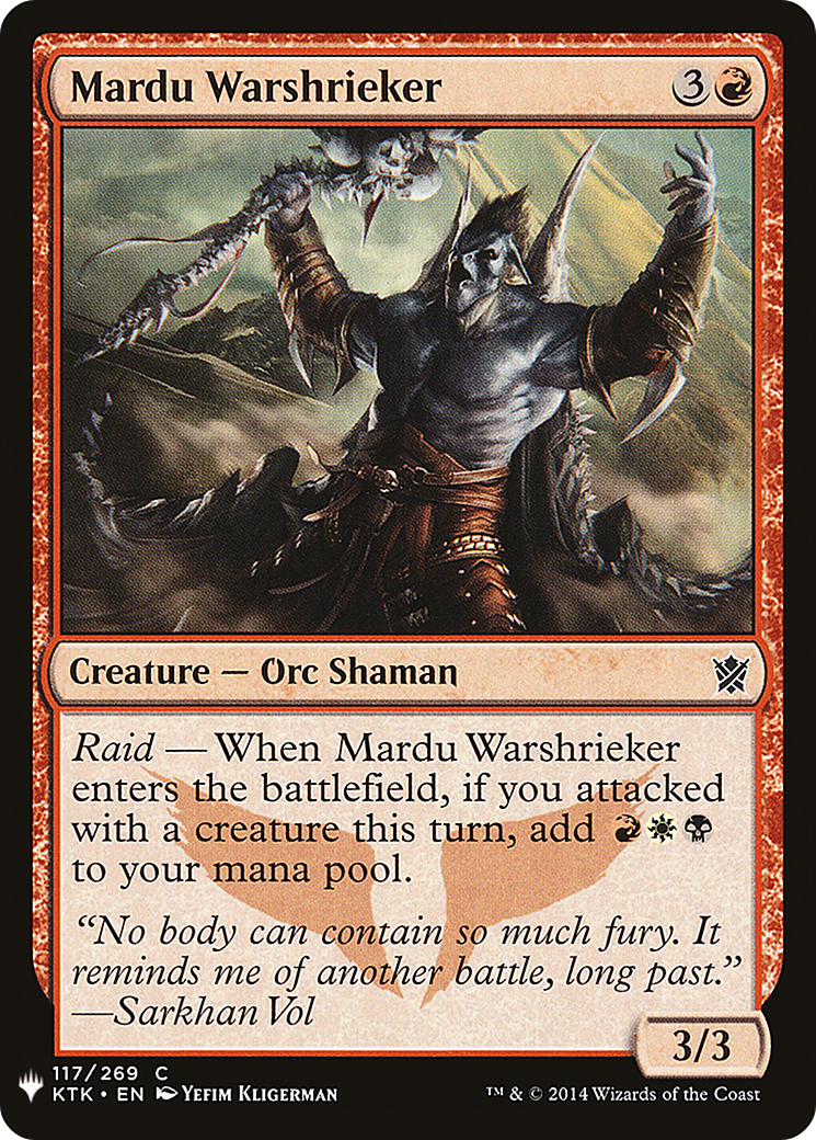 Mardu Warshrieker (LIST-KTK-117)  - The List