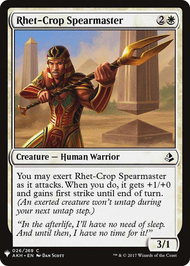 Rhet-Crop Spearmaster (LIST-AKH-26)  - The List